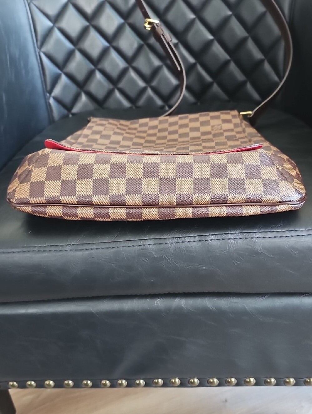 Louis Vuitton Brown Checkered Messenger Bag - Picture 3 of 6